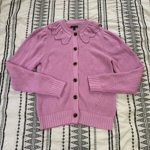 Who What Wear | Lavender Sweater Cardigan